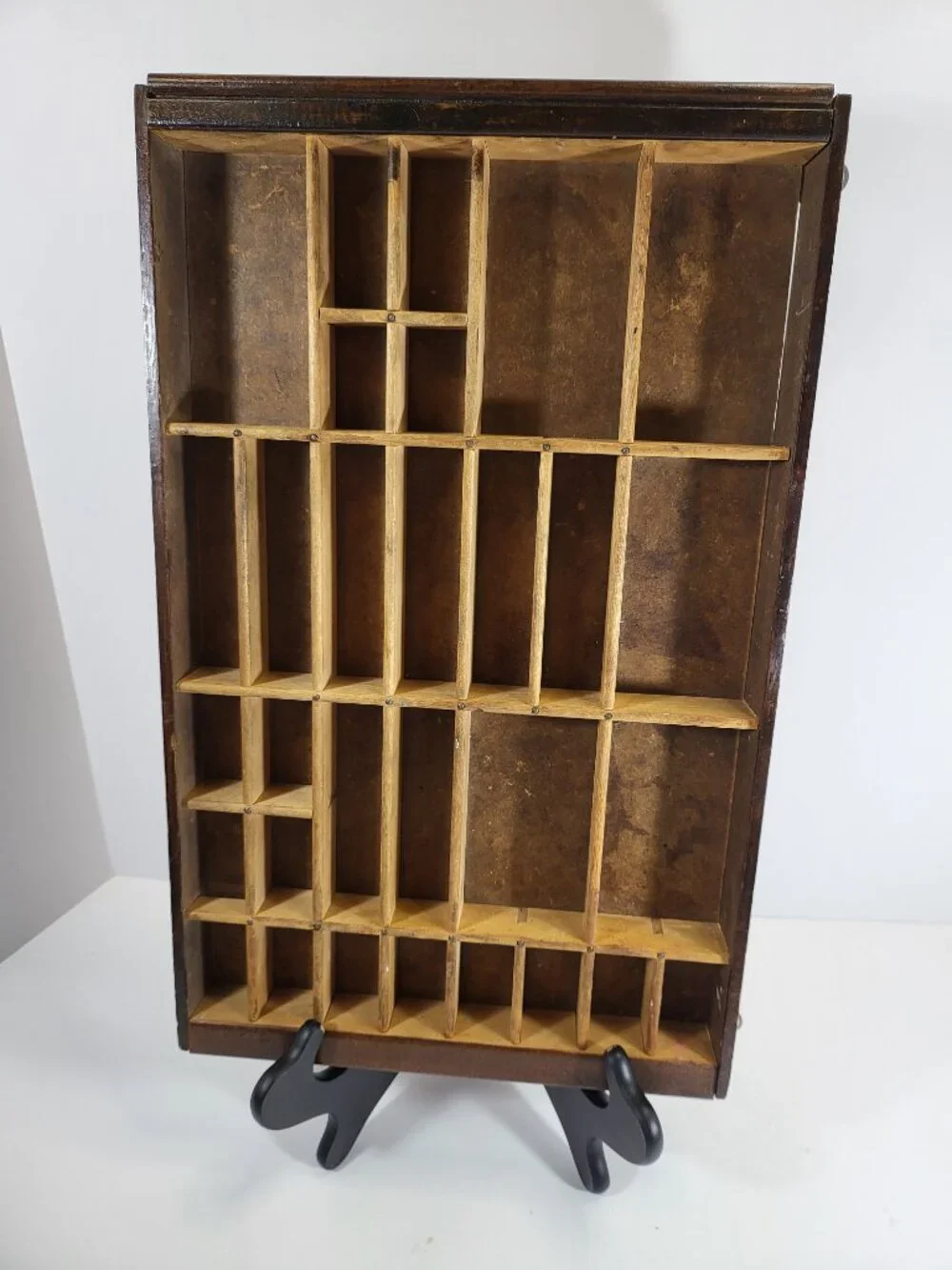 Vintage Printer Drawer/Trinket Shelf Display 30 Slots 10" x 16" - Picture 3 of 6